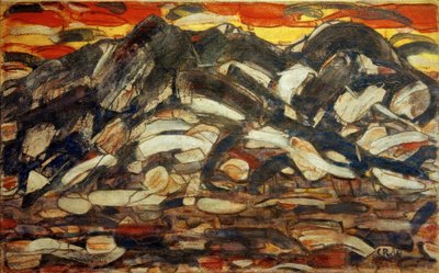 Wettersteingebergte door Christian Rohlfs