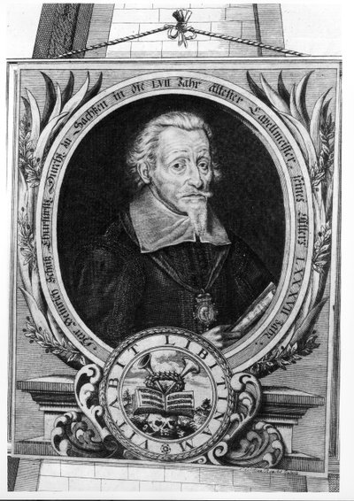 Portret van Heinrich Schutz (1585-1672) door Christian Romstedt or Romstet