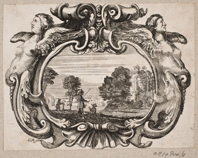 Embleem met man die een hond kunstjes leert door Christian Rothgiesser