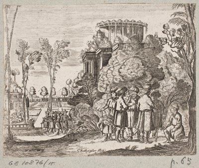 Illustratie voor Adam Olearius, “Persianischer Rosenthal von einem Sinnreichen Poeten Schich Saadi […]”, Schleswig 1660 door Christian Rothgiesser