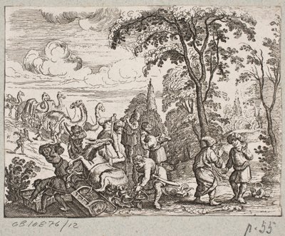 Illustratie voor Adam Olearius, “Persianischer Rosenthal von einem Sinnreichen Poeten Schich Saadi [...]”, Schleswig 1660 door Christian Rothgiesser