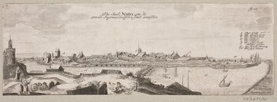 Gezicht op Narva vanaf de rivier door Christian Rothgiesser