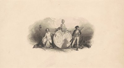 Ontwerp voor een Embleem van de Staat South Carolina door Christian Schussele