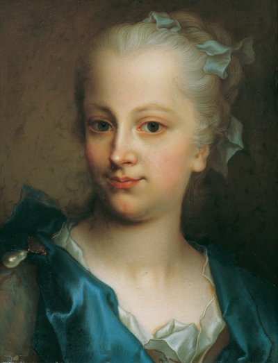Meisje in blauwe jurk door Christian Seybold