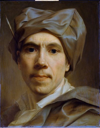 Zelfportret, c.1747 door Christian Seybold