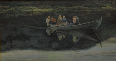 Midzomeravond in Noorwegen door Christian Skredsvig