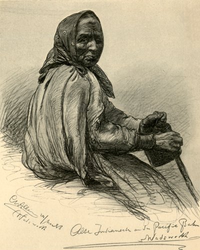 Oudere inheemse Amerikaanse vrouw, Wadsworth, Nevada, VS, 1898 door Christian Wilhelm Allers