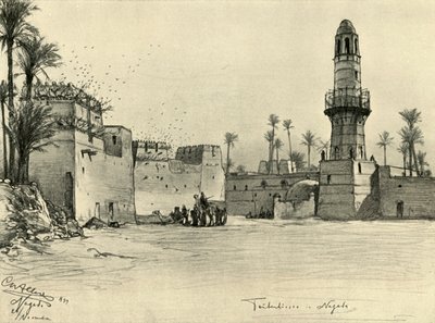 Huizen in Nagada, Egypte door Christian Wilhelm Allers