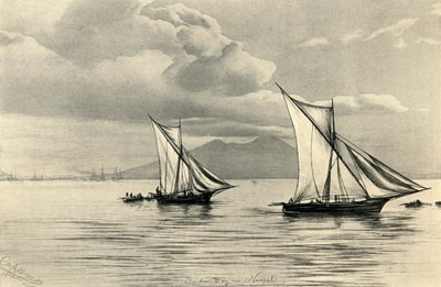 In de Baai van Napels, 1898 door Christian Wilhelm Allers