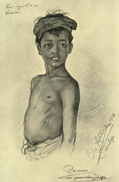 Pesamen - een Javaanse jongen uit Surubaya, Java door Christian Wilhelm Allers