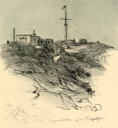 Seinstation, Tsingtao, China, 1898 door Christian Wilhelm Allers