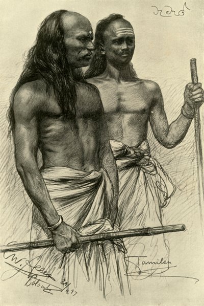Tamil mannen, Colombo, Ceylon, 1898 door Christian Wilhelm Allers