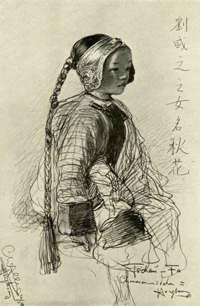 Tschan-Fa - Chinees meisje, Hong Kong, 1898 door Christian Wilhelm Allers