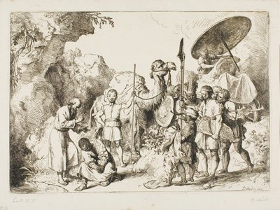 Doop van de kamerheer van koningin Candace van Ethiopië door Christian Wilhelm Ernst Dietrich