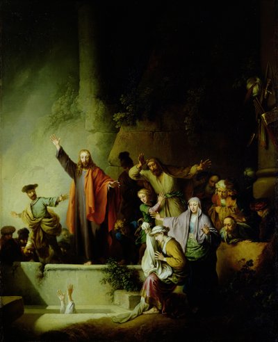 De Opwekking van Lazarus door Christian Wilhelm Ernst Dietrich
