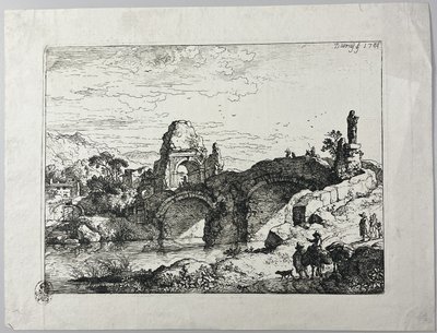 De stenen brug door Christian Wilhelm Ernst Dietrich