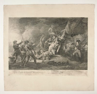 De Dood van Generaal Montgomery bij Quebec door Christian Wilhelm Ketterlinus