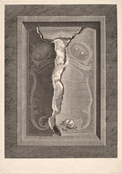 Het graf van Madame Langhans door Christian von Mechel and Bartholomäus Hübner, after Johannes August Nahl, the Younger