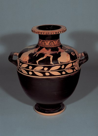 Attische rood-figuur hydria met Boreas die Oreithyia achtervolgt, 440-430 v.Chr. door Christie Painter attr. to Christie Painter attr. to