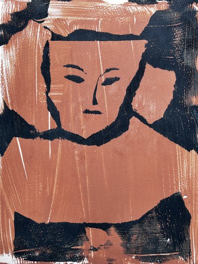 Rustig abstract gezicht door Christina Misuro