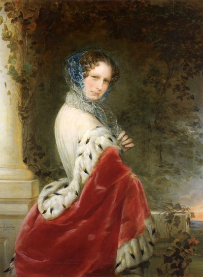 Portret van Keizerin Alexandra Fjodorovna Charlotte van Pruisen, vrouw van Keizer Nicolaas I 1798-1860 door Christina Robertson