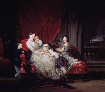 Portret van Groothertogin Maria Nikolajevna met haar Kinderen, 1849 door Christina Robertson