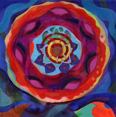 Meditatie 4 Stralingsmandala, ca. 2017 door Christina Saj