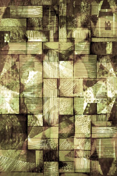Aardse geometrische fragmenten door Christina Sillen