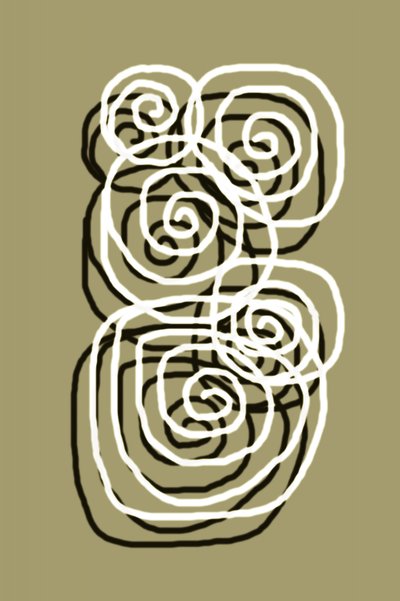 Vloeiende organische spiralen door Christina Sillen