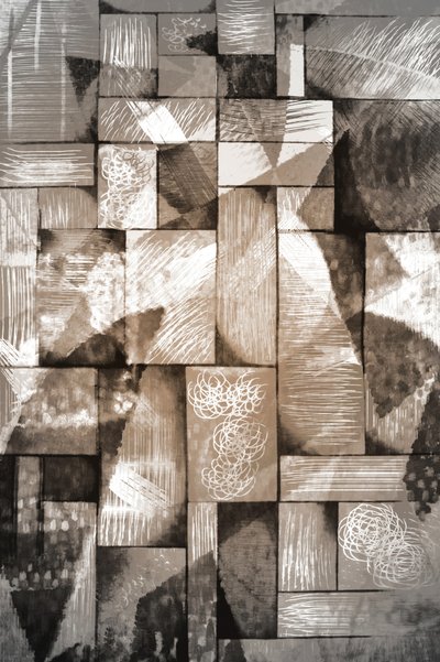 Sepia geometrische lagen door Christina Sillen