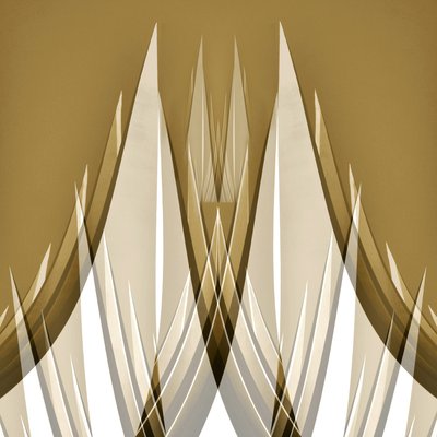 Verscherpt gouden geometrisch patroon door Christina Sillen