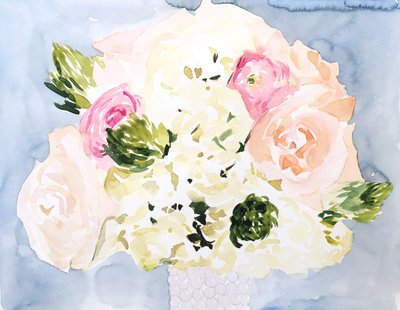 Blush Floral Bouquet door Christine Lindstrom