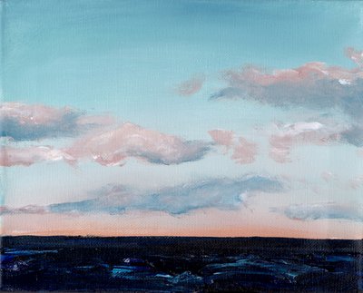 Pastelkleurige oceaanhorizon door Christine Lindstrom