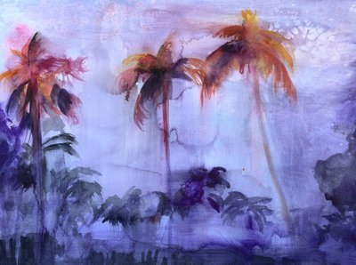 Paarse palmdromen door Christine Lindstrom