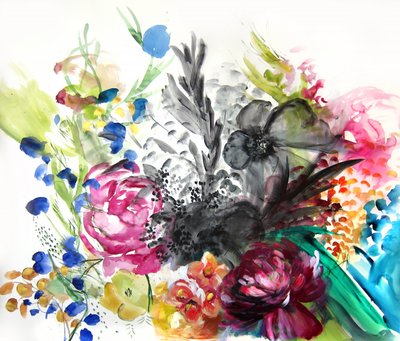 Levendig bloemenboeket door Christine Lindstrom