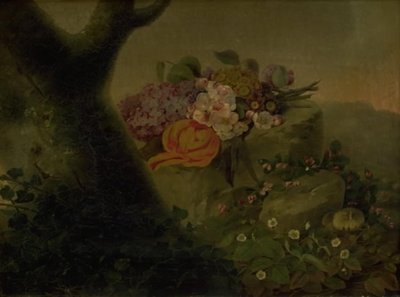 Bloemen op een steen door Christine Løvmand