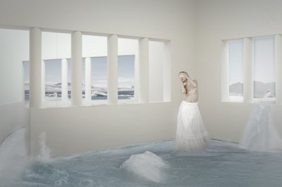Vrouw in een arctische kamer door Christine von Diepenbroek