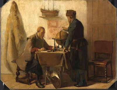 Heemskerck en Barents plannen hun tweede expeditie naar het verre noorden door Christoffel Bisschop