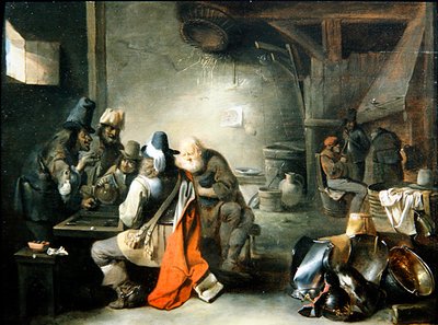 Een Groep Figuren die Backgammon Spelen door Christoffel Jacobsz van der Lamen