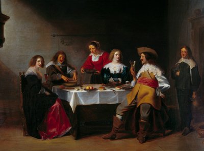 (detail) door Christoffel Jacobsz van der Lamen