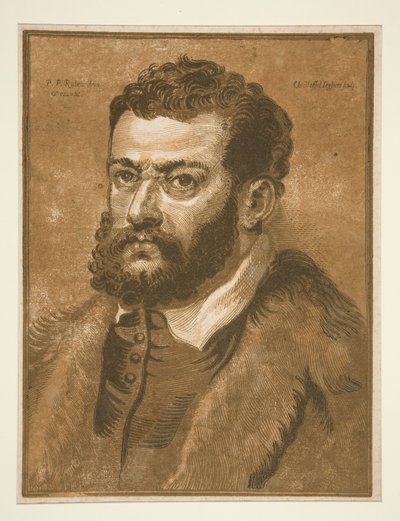 Portret van een bebaarde man door Christoffel Jegher