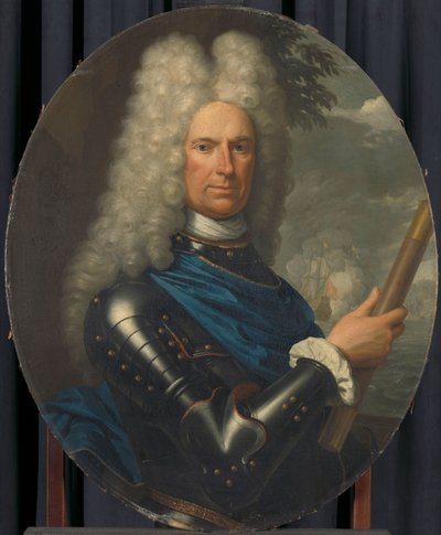 Portret van schout-bij-nacht Arent van Buren door Christoffel Lubienitzki