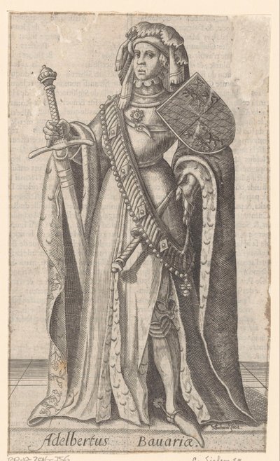Portret van Albrecht van Beieren, graaf van Holland, Henegouwen en Zeeland door Christoffel van Sichem (I)
