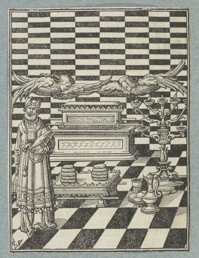 Ark van het verbond en voorwerpen uit de tabernakel door Christoffel van Sichem (II)
