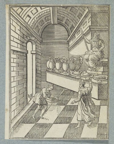 Daniël strooit as op de tempelvloer door Christoffel van Sichem (II)
