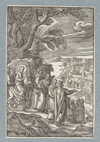 Intocht in Jeruzalem door Christoffel van Sichem (II)