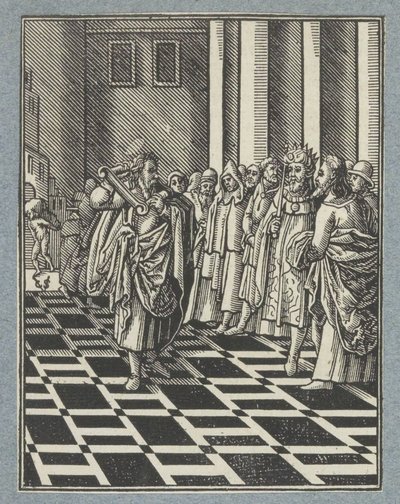 Jeremia en het juk van Babylonië door Christoffel van Sichem (II)