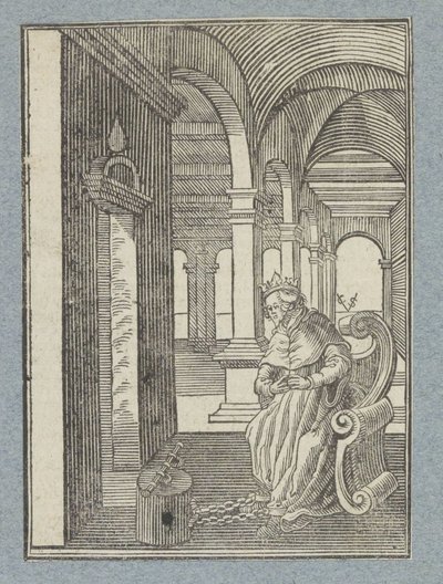 Manasse in de gevangenis door Christoffel van Sichem (II)