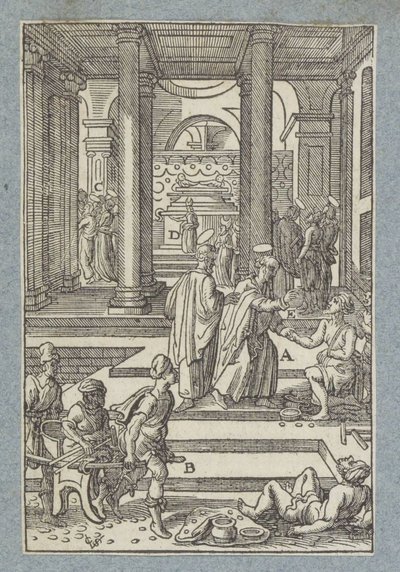 Petrus geneest een verlamde door Christoffel van Sichem (II)