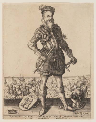 Robert Dudley, graaf van Leicester door Christoffel van Sichem I
